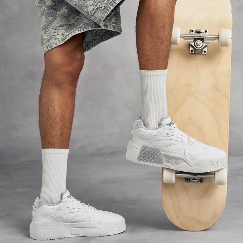 STARTER Vol Lightweight Wave Sneakers Lightweight And Wear resistant Low Top Skateboard Shoes Men's White-7