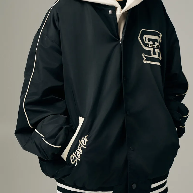 STARTER Baseball Jacket Unisex Black-2
