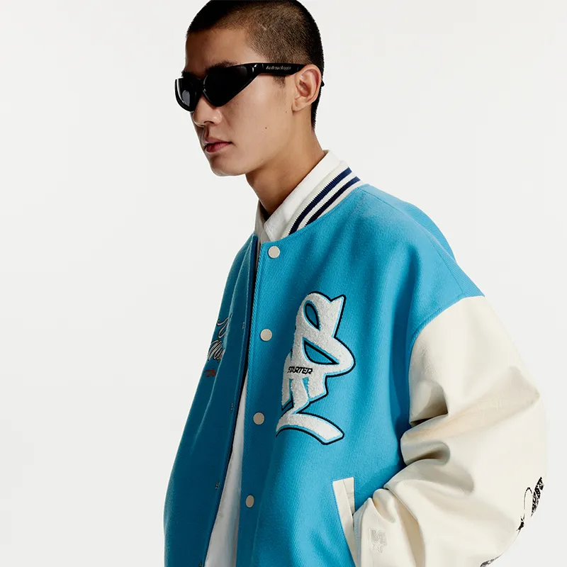 STARTER Baseball Jacket Unisex Bright Blue-2