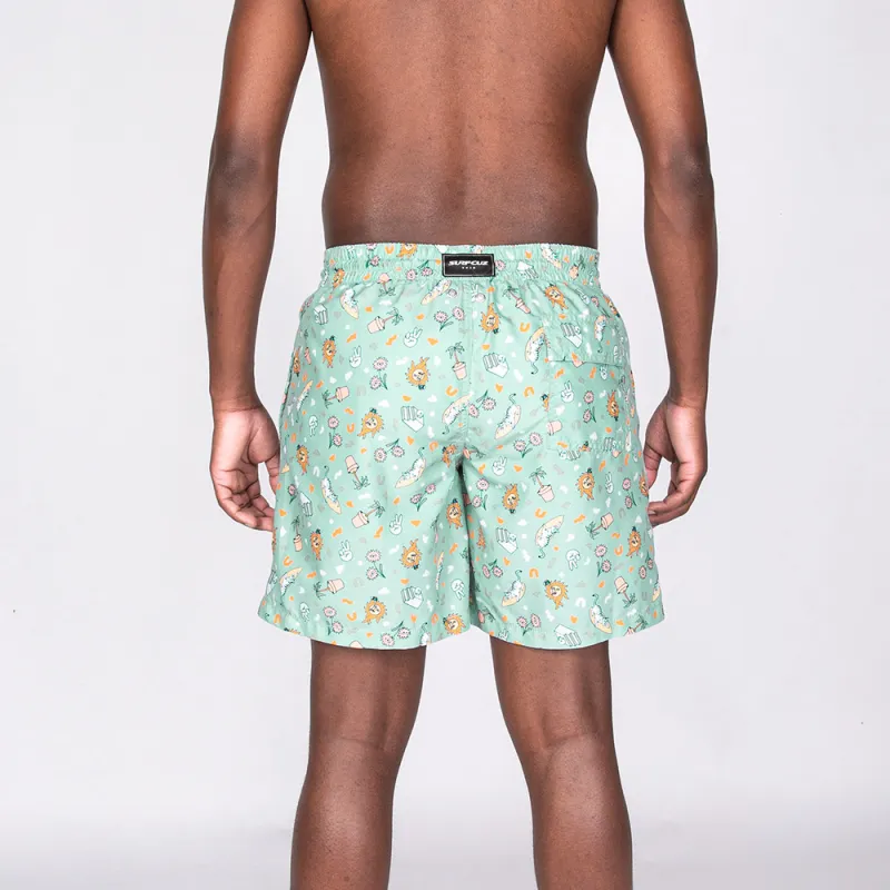 SURFCUZ Beach Shorts Unisex Light Gray-2