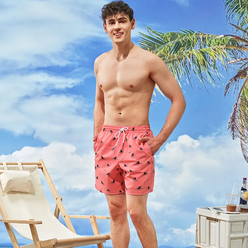 SURFCUZ Beach Shorts Men Orange Red-4