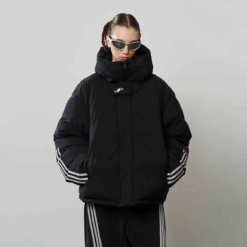 HARSH AND CRUEL Puffer Jacket Unisex Black-6