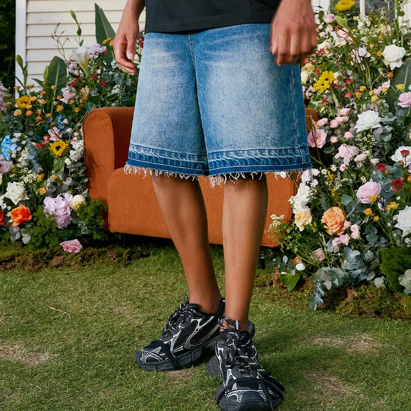 HARSH AND CRUEL Shorts Unisex Blue-3