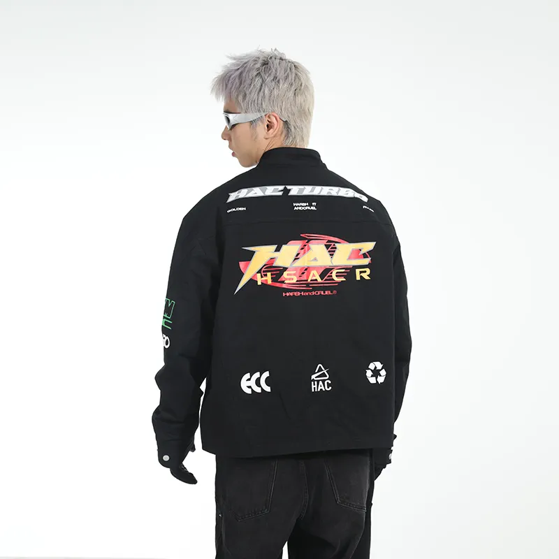 HARSH AND CRUEL Jackets Unisex Black-4