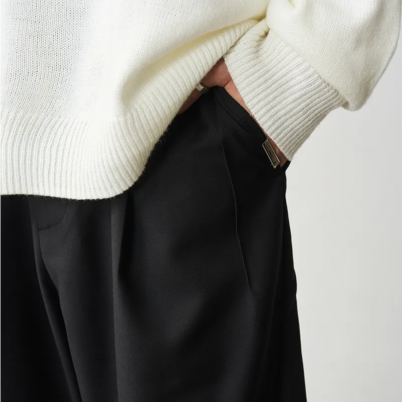 HARSH AND CRUEL Casual Suit Pants Unisex Black-3