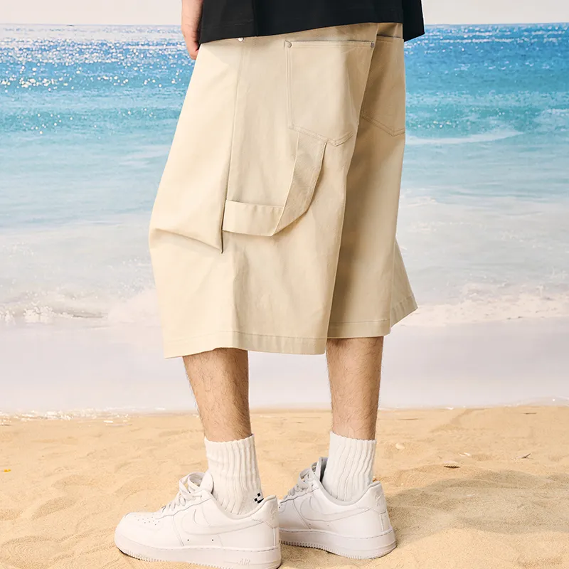 HARSH AND CRUEL Cargo Shorts Unisex Gravel Gray-3