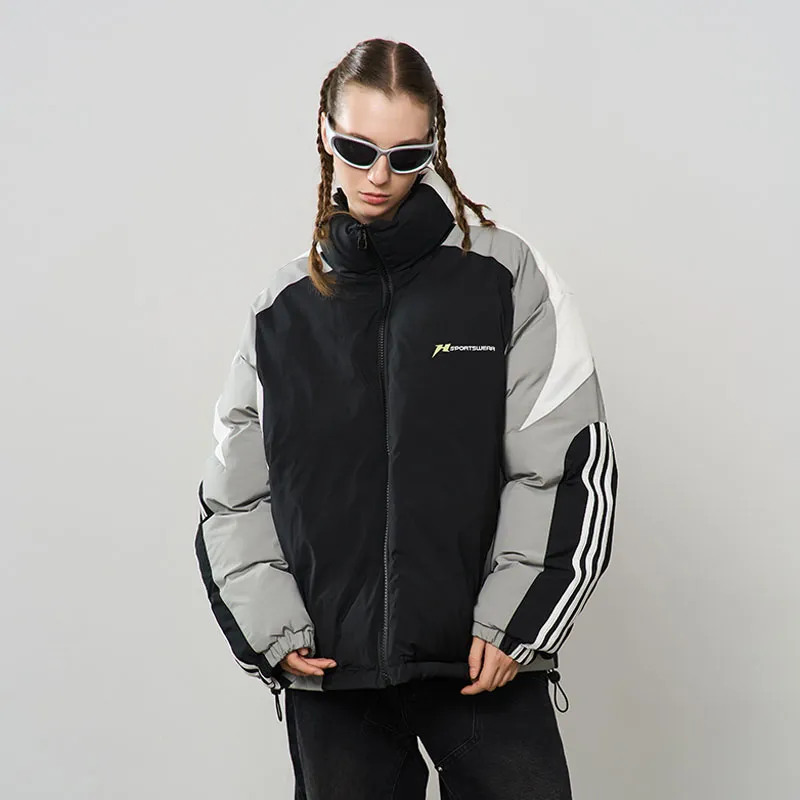 HARSH AND CRUEL Puffer Jacket Unisex Black-4