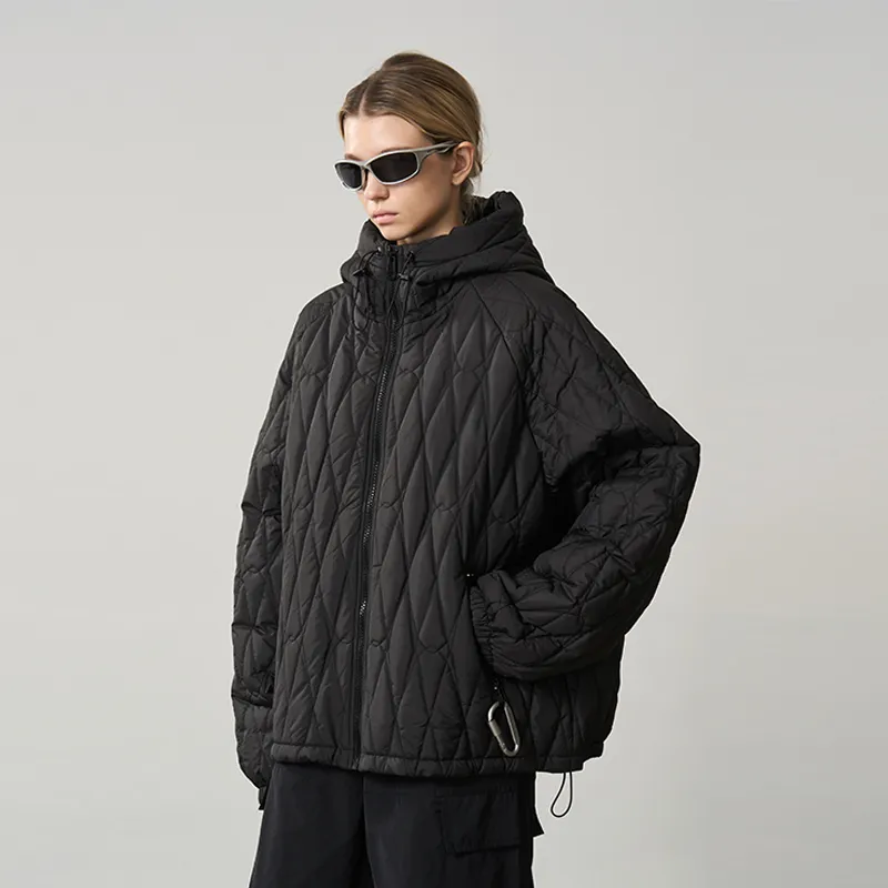 HARSH AND CRUEL Puffer Jacket Unisex Black-2