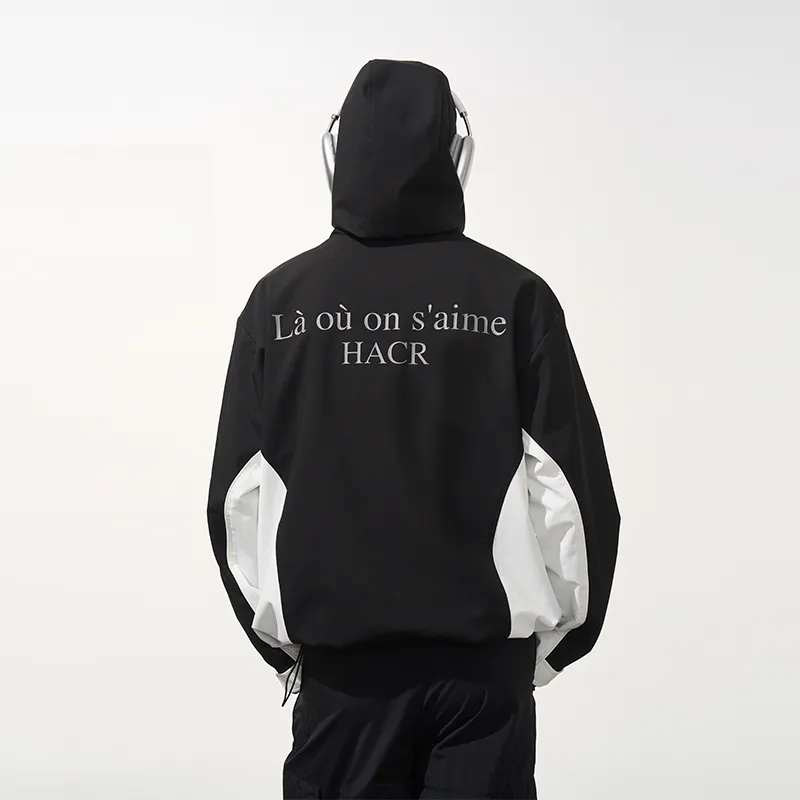 HARSH AND CRUEL Windbreaker Jacket Unisex Black-3