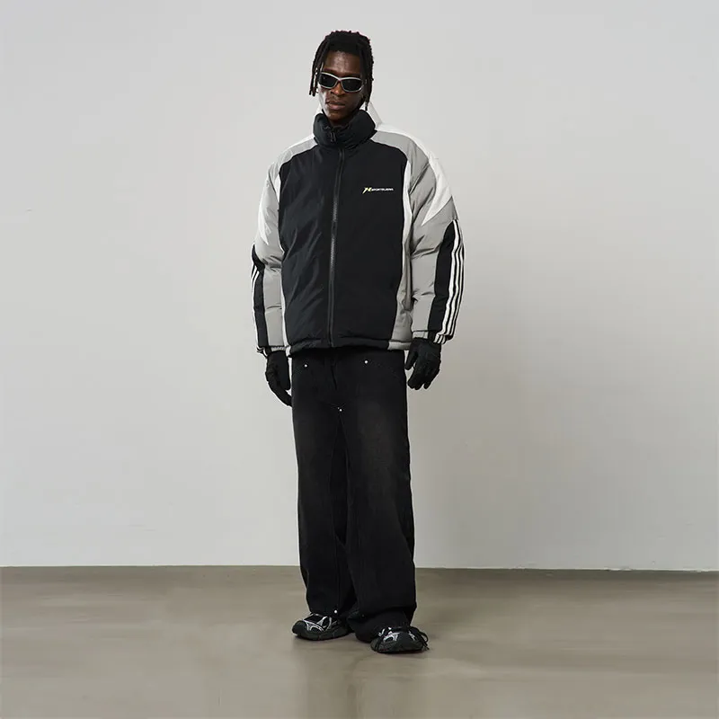 HARSH AND CRUEL Puffer Jacket Unisex Black-2