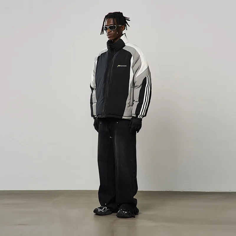 HARSH AND CRUEL Puffer Jacket Unisex Black-5