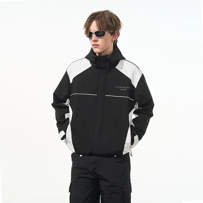 HARSH AND CRUEL Windbreaker Jacket Unisex Black-6