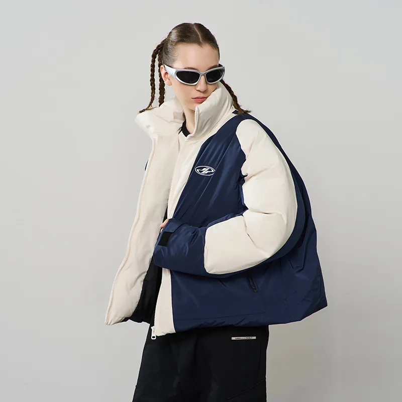 HARSH AND CRUEL Puffer Jacket Coat Unisex Blue-5