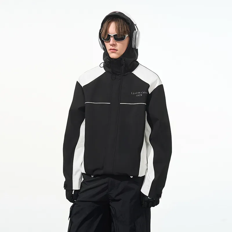 HARSH AND CRUEL Windbreaker Jacket Unisex Black-2
