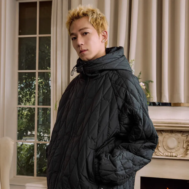 HARSH AND CRUEL Puffer Jacket Unisex Black-4