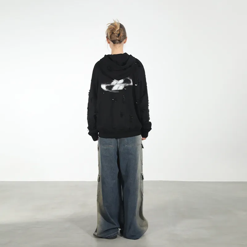 HARSH AND CRUEL Sweatshirts Unisex Washed Black-3