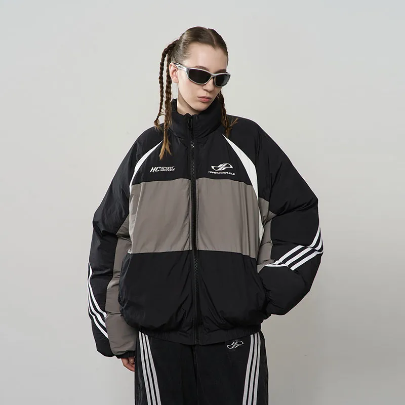 HARSH AND CRUEL Puffer Jacket Unisex Black-6