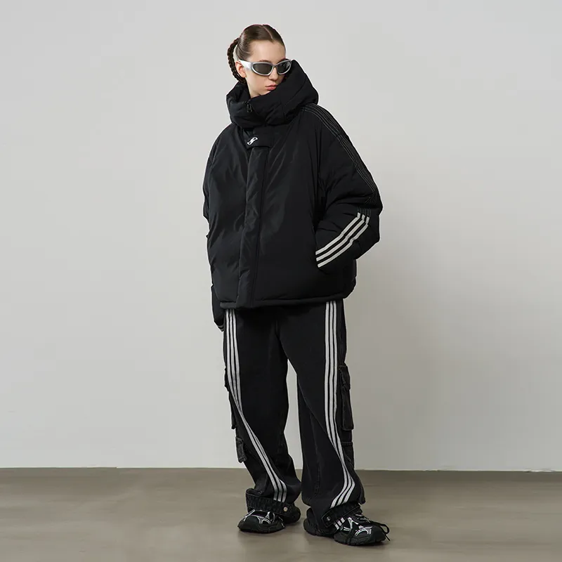 HARSH AND CRUEL Puffer Jacket Unisex Black-5