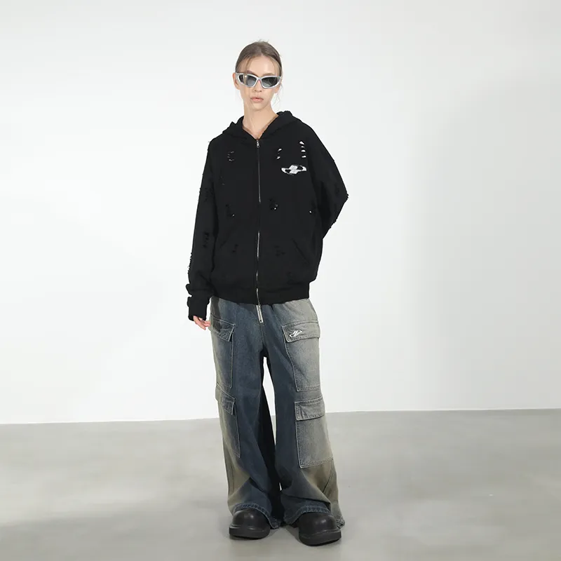 HARSH AND CRUEL Sweatshirts Unisex Washed Black-5