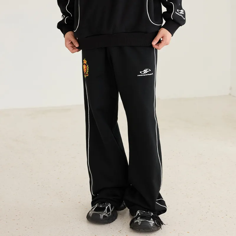 HARSH AND CRUEL Casual Pants Unisex Black-3