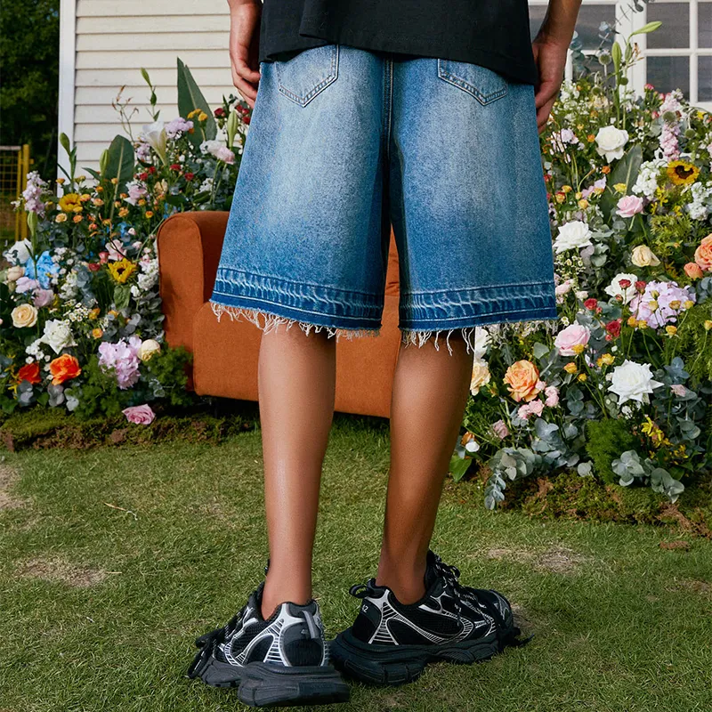 HARSH AND CRUEL Shorts Unisex Blue-4