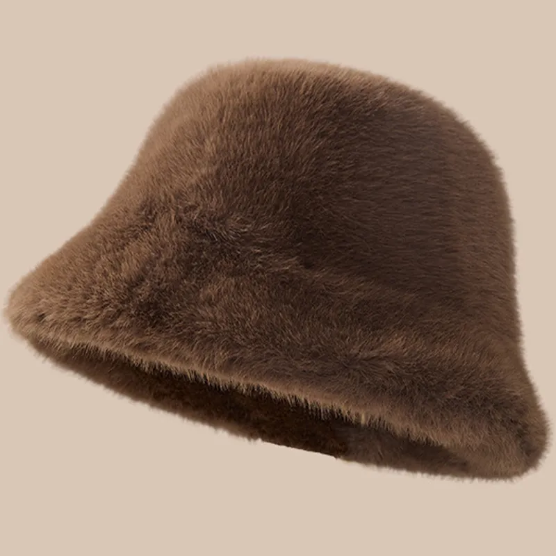 BSELEON Plush Bucket Hats Women's-7