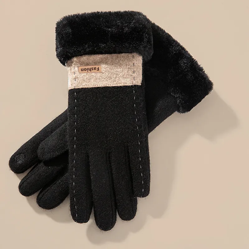 BSELEON Wool Knit Gloves Women's-3