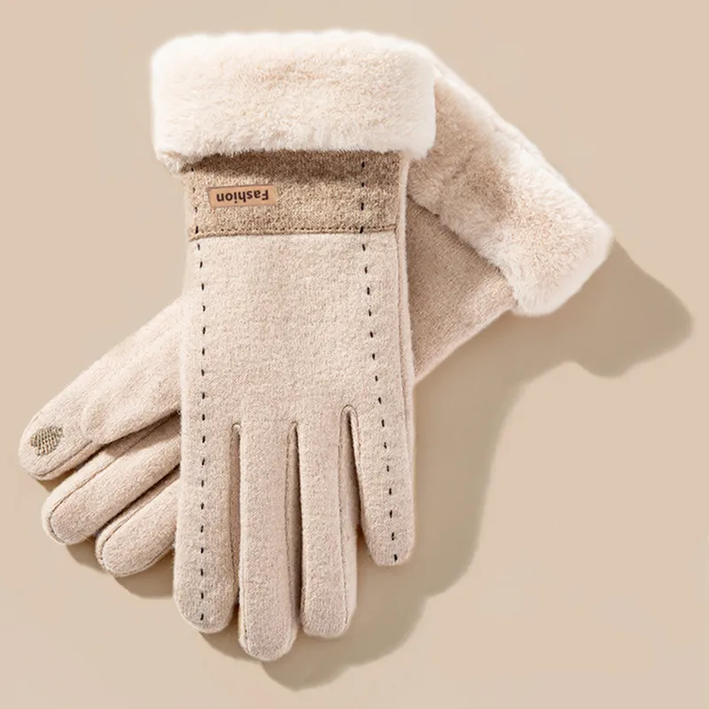 BSELEON Wool Knit Gloves Women's-1