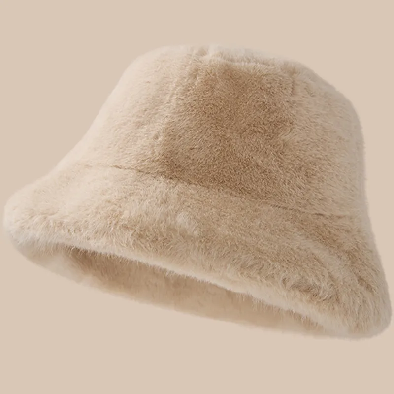 BSELEON Plush Bucket Hats Women's-1