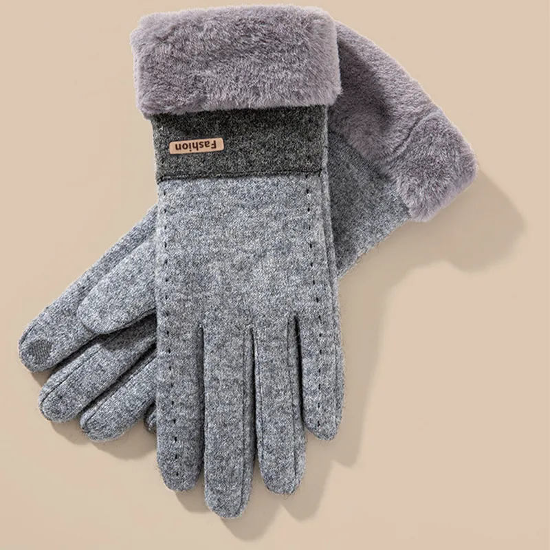 BSELEON Wool Knit Gloves Women's-5