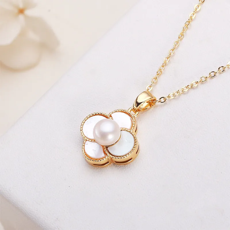 HENGSHENG Freshwater Pearl Necklaces Women's-3