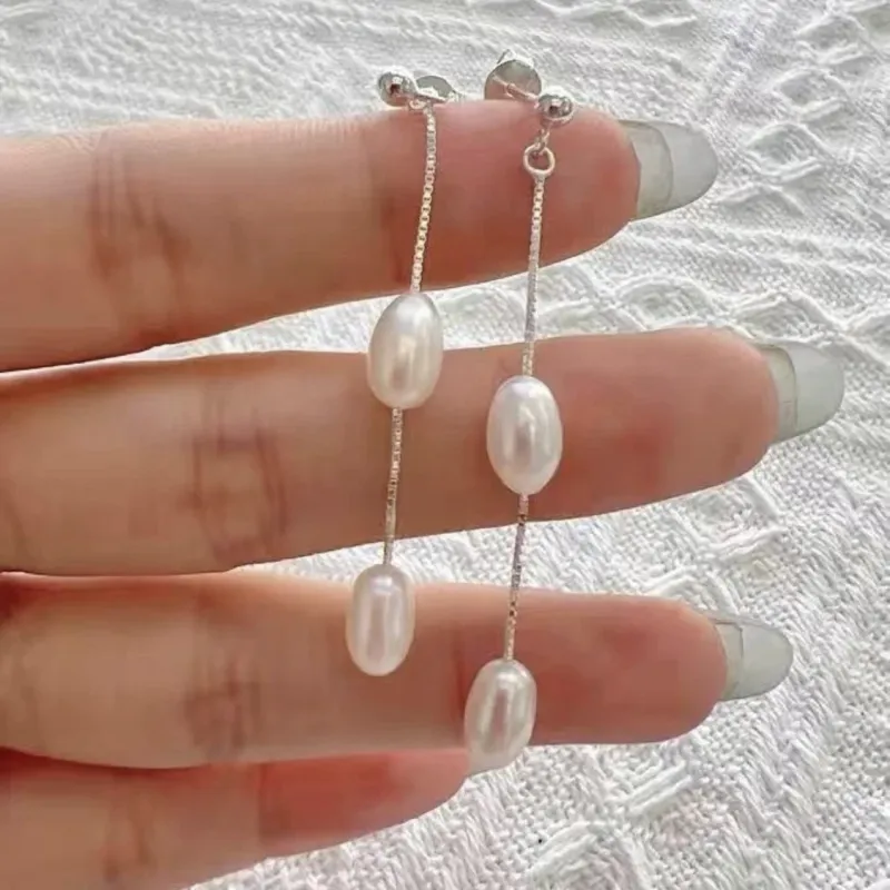 HENGSHENG Freshwater Pearl Necklaces Women's-4