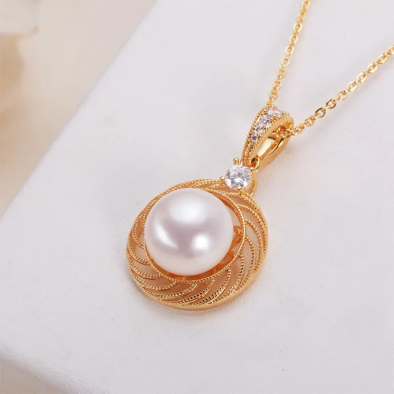 HENGSHENG Freshwater Pearl Necklaces Women's-1