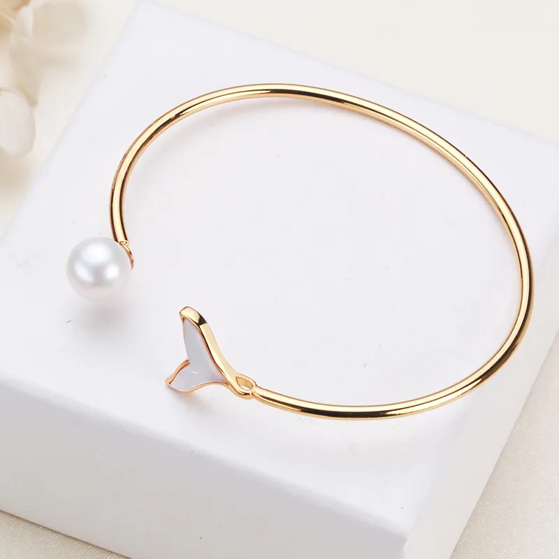 HENGSHENG Freshwater Pearl Bangles Women's-4