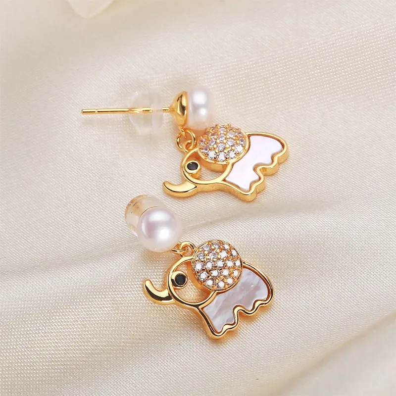 HENGSHENG Freshwater Pearl Earrings Women's-3
