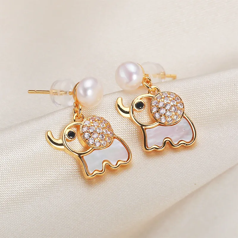 HENGSHENG Freshwater Pearl Earrings Women's-4