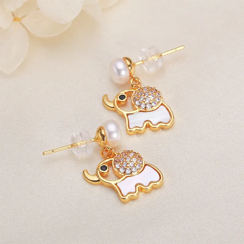HENGSHENG Freshwater Pearl Earrings Women's-1
