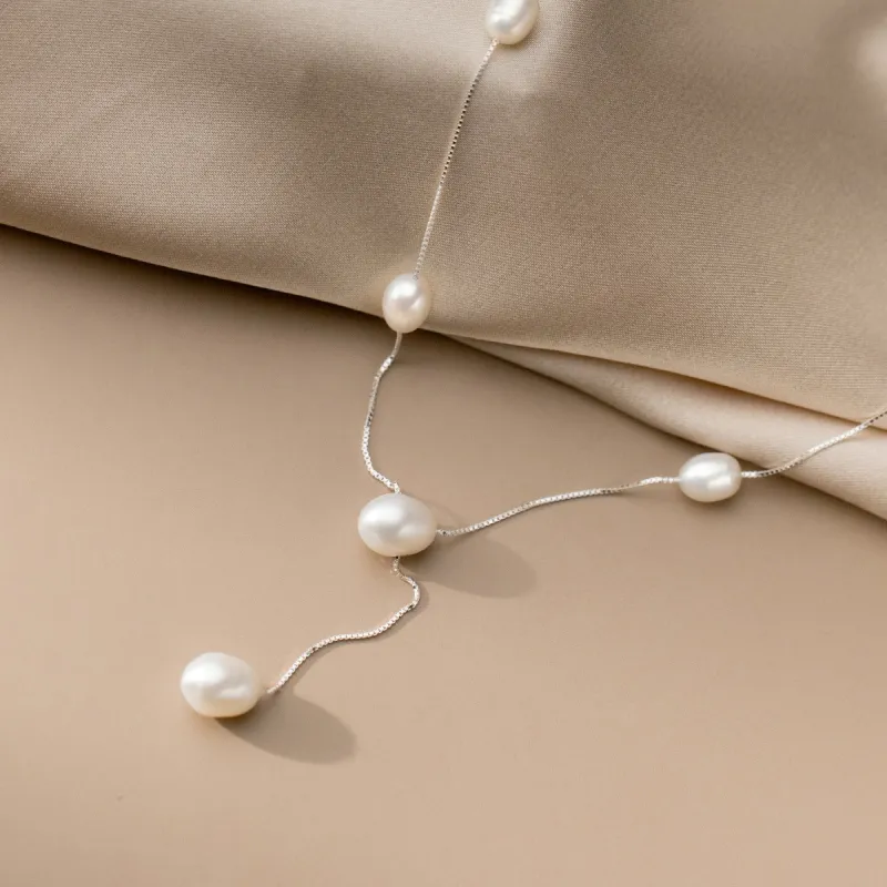 HENGSHENG Freshwater Pearl Necklaces Women's-2