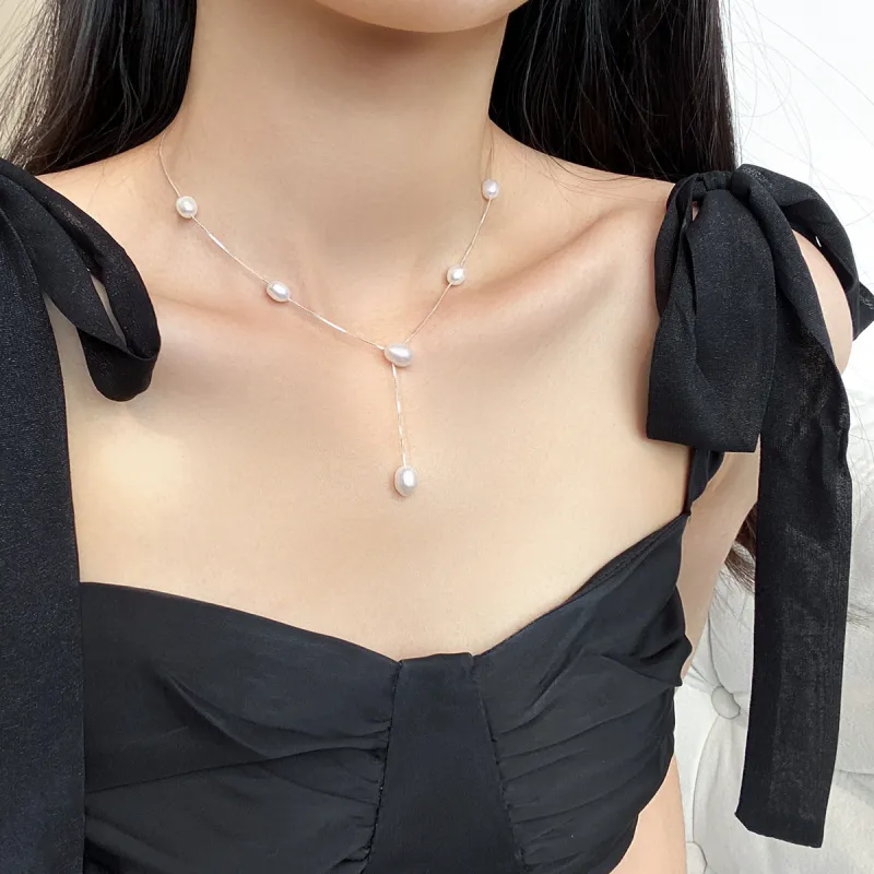 HENGSHENG Freshwater Pearl Necklaces Women's-1
