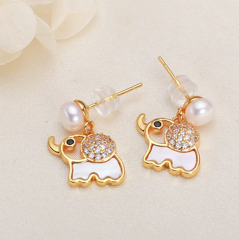 HENGSHENG Freshwater Pearl Earrings Women's-2