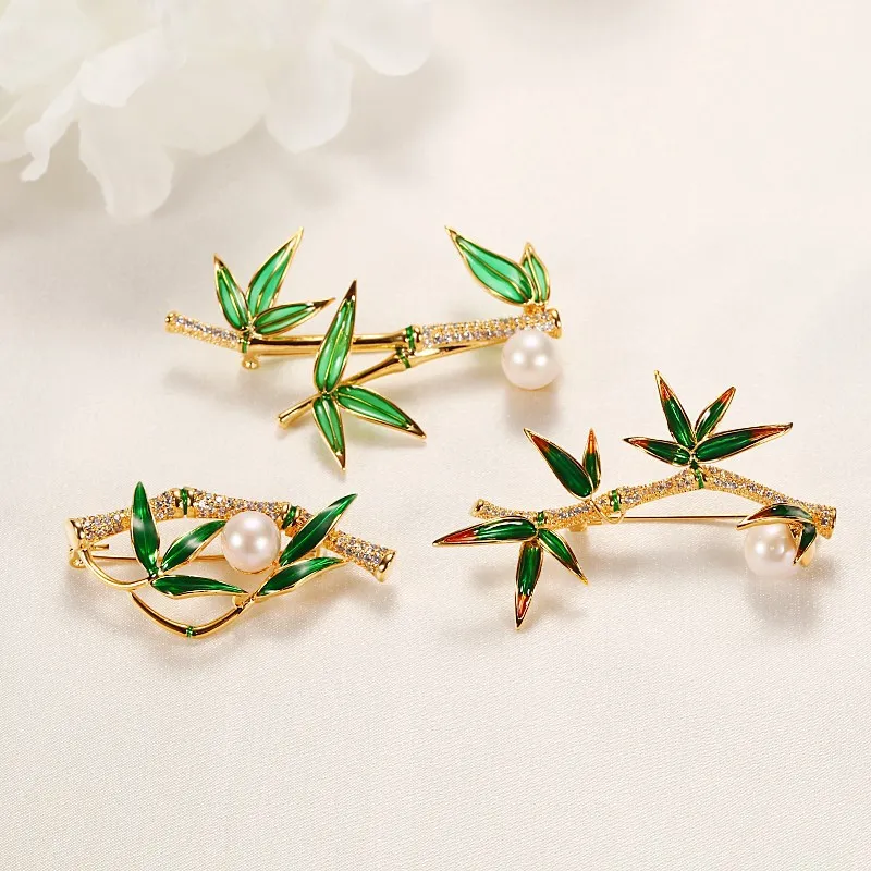 HENGSHENG Freshwater Pearl Brooches Unisex-3