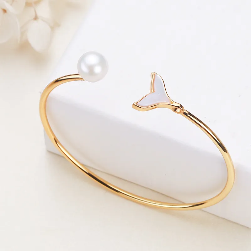 HENGSHENG Freshwater Pearl Bangles Women's-2