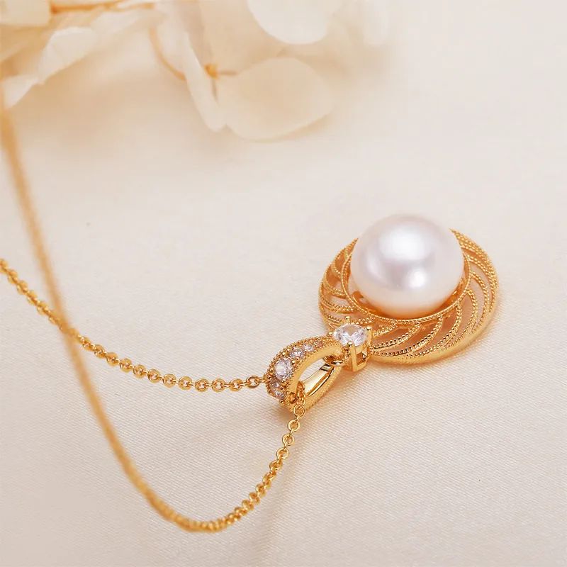 HENGSHENG Freshwater Pearl Necklaces Women's-4