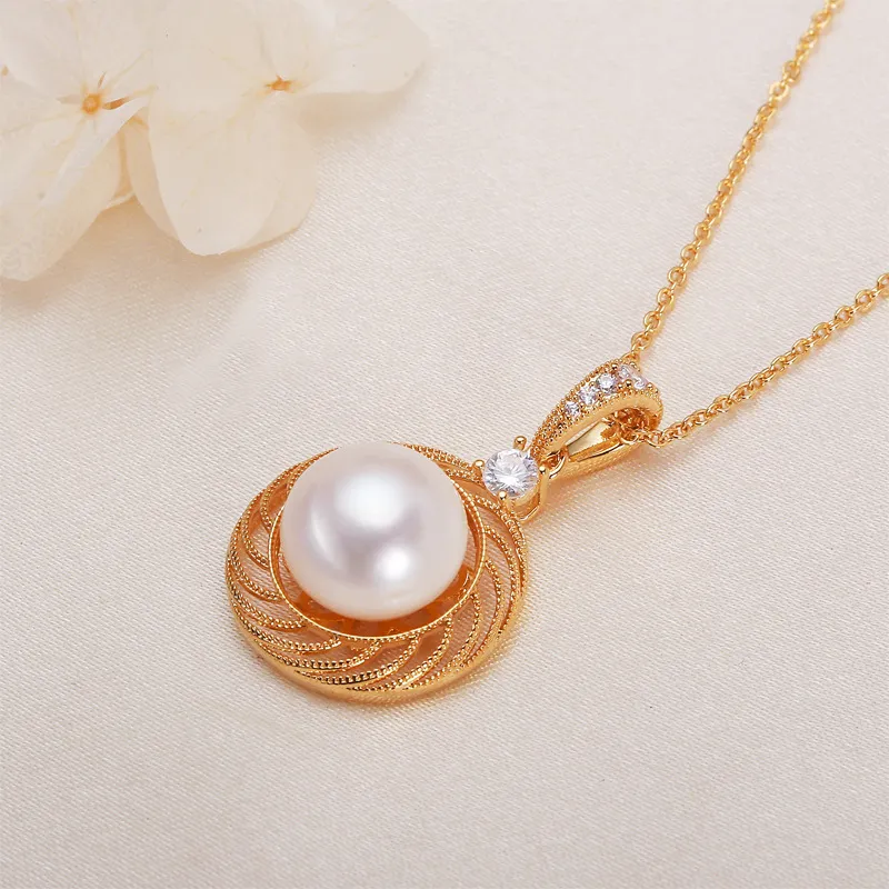HENGSHENG Freshwater Pearl Necklaces Women's-2