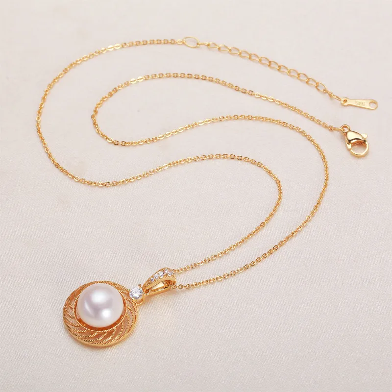 HENGSHENG Freshwater Pearl Necklaces Women's-3