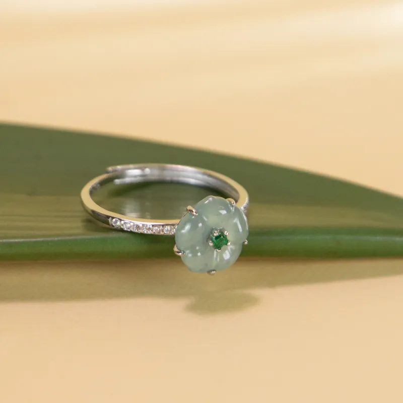 GUANFEI Ice Glutinous Jadeite Rings Women's-2