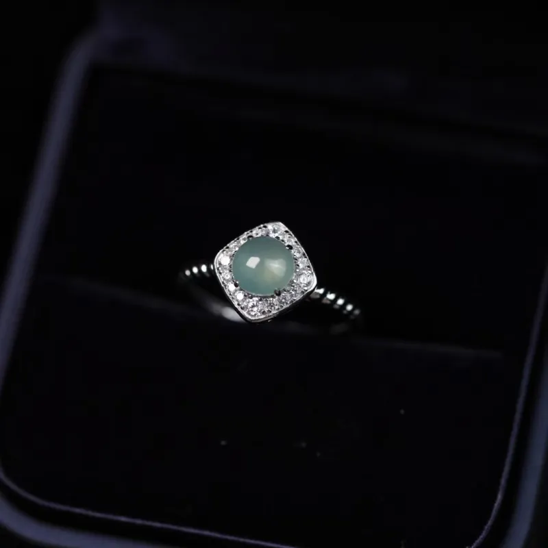 GUANFEI Ice Glutinous Jadeite Rings Women's-5