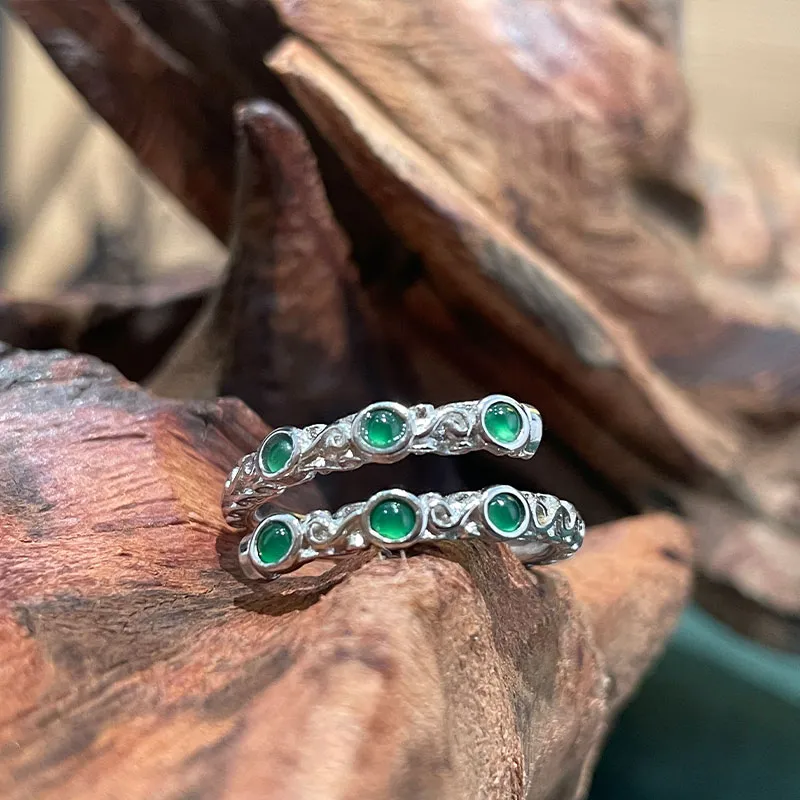 GUANFEI Ice Glutinous Jadeite Rings Women's-1