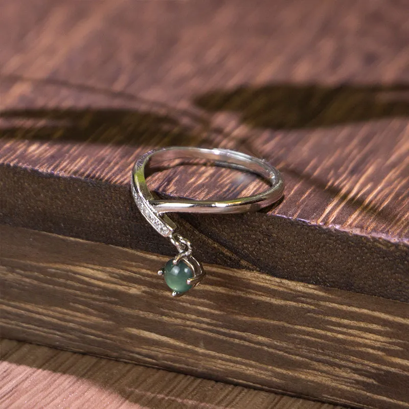 GUANFEI Ice Glutinous Jadeite Rings Women's-1