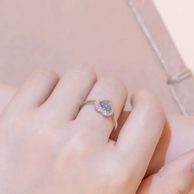 GUANFEI Ice Glutinous Jadeite Rings Women's-5